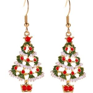 Festive Christmas Tree Earrings